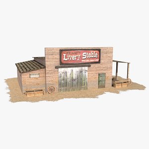 wild west stable house 3d max