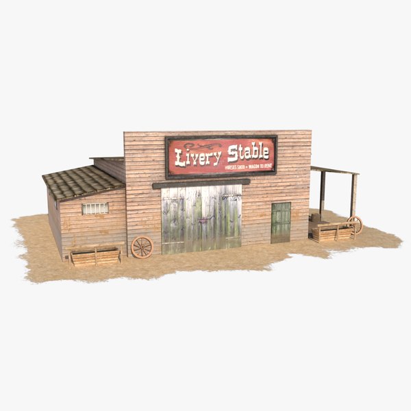 wild west stable house 3d max