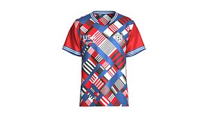 3D Men USA Abstract Criss-Cross Striped Soccer Jersey