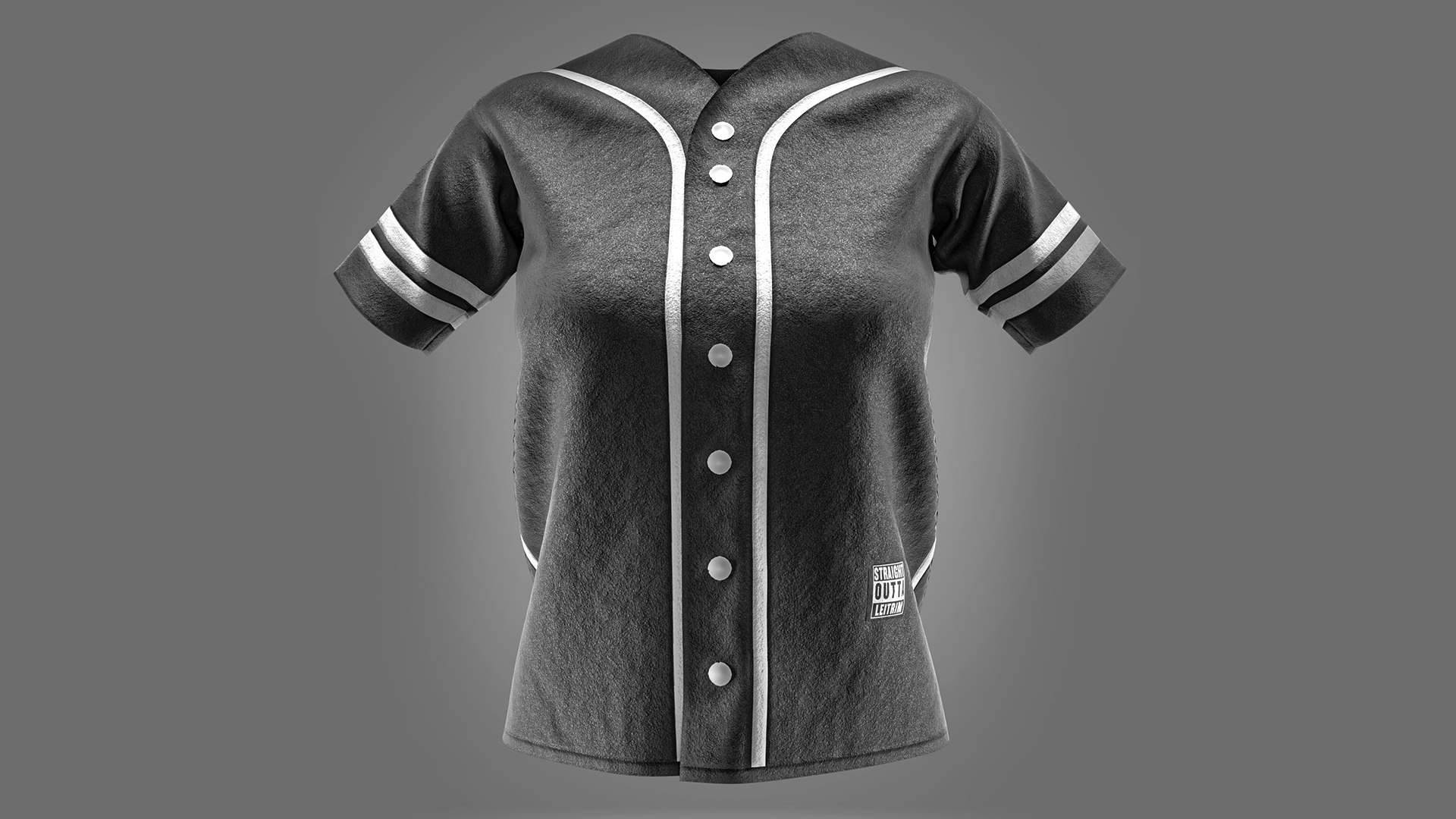 Baseball halfsleeve tshirt female version 3D model TurboSquid 2073322