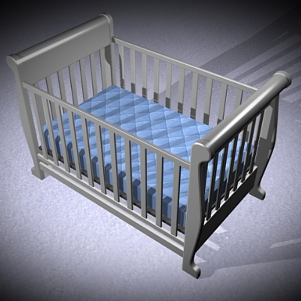 baby crib 3d model