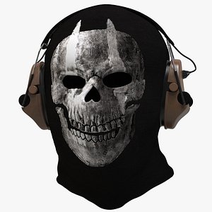 3D Balaclava with Headphone model