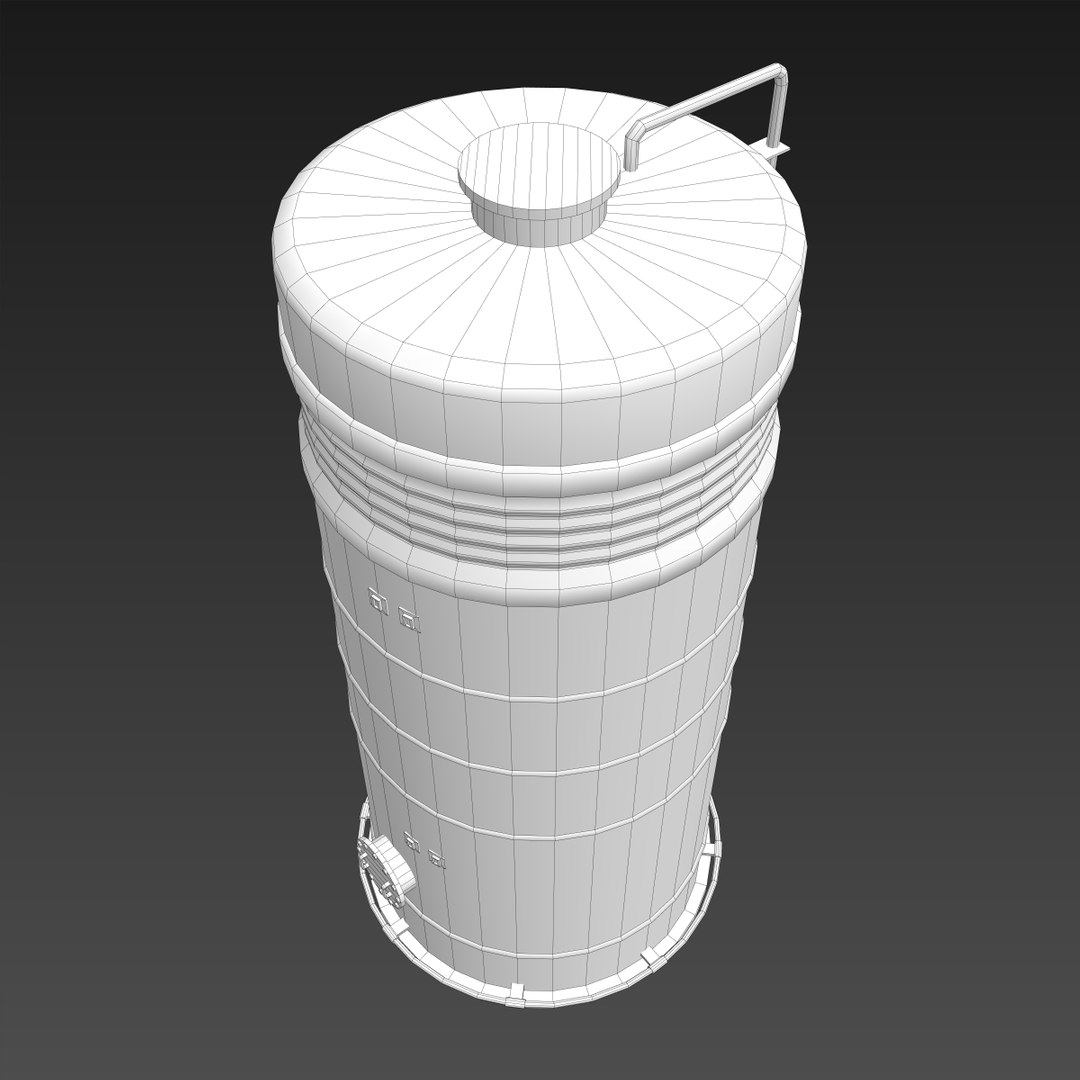 3d model chemical storage tank