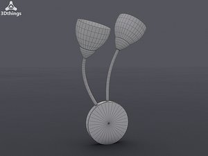 wall light modern nickel-matt with white opaque glass shades
