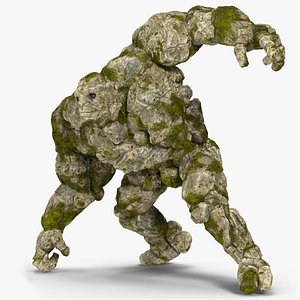 Character Stone Golem Rigged for Cinema 4D