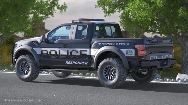 Police pickup truck generic 3D model - TurboSquid 1420099