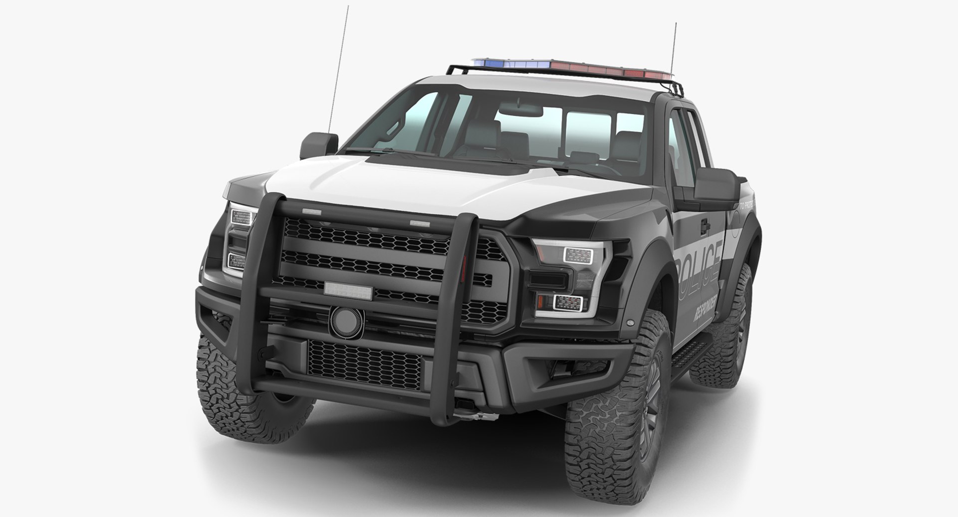 Police Pickup Truck Generic Simple Interior