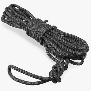 3D dynamic climbing rope black