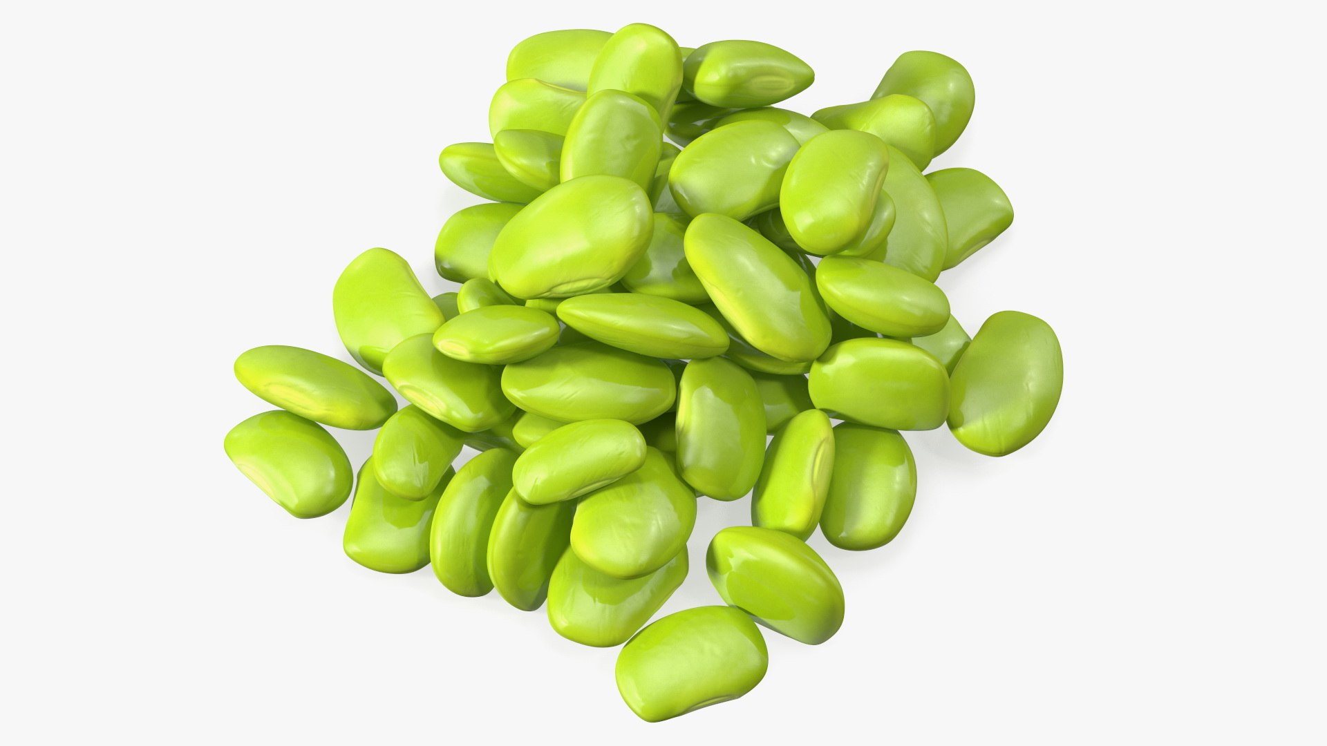 Bunch of Pile Green Soybeans 3D model preview
