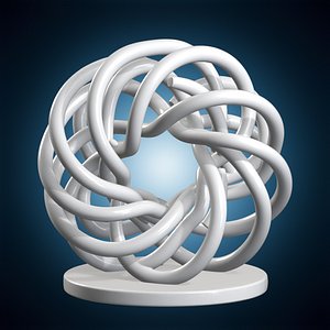 Mathematical Torus Knot 3D Print Model 3D model
