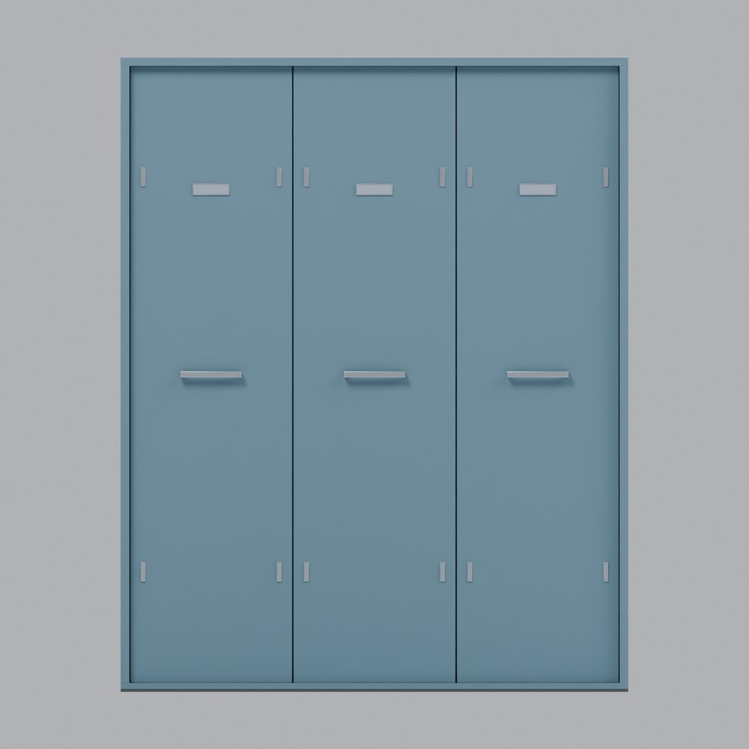 Painted Steel Storage Locker Bank - 1440 x 625 x 1800 mm 3D model https://p.turbosquid.com/ts-thumb/3l/fc0Y1e/Ti/03_front_view/jpg/1788951339/1920x1080/fit_q87/e250d6ffef3153ea22e81edc75e4e8ffc31c3911/03_front_view.jpg