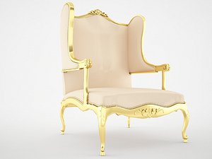 3d model classic armchair