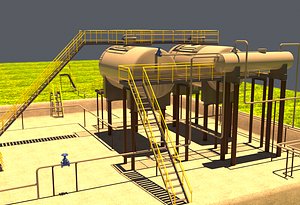 oil refinery 3D model