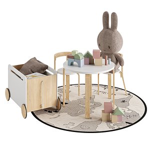 3D model children room set from HipKids