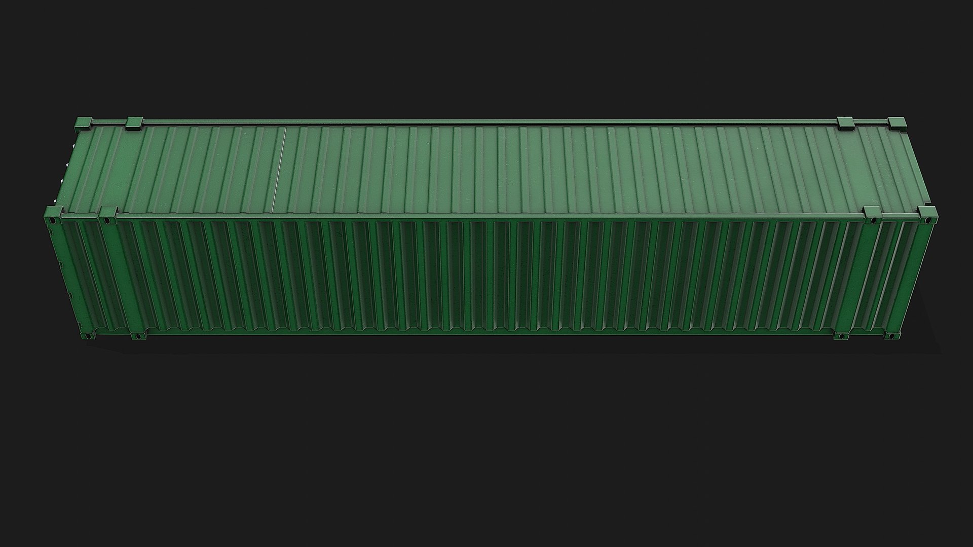 45ft Shipping Container - Green 3D Model - TurboSquid 2152436