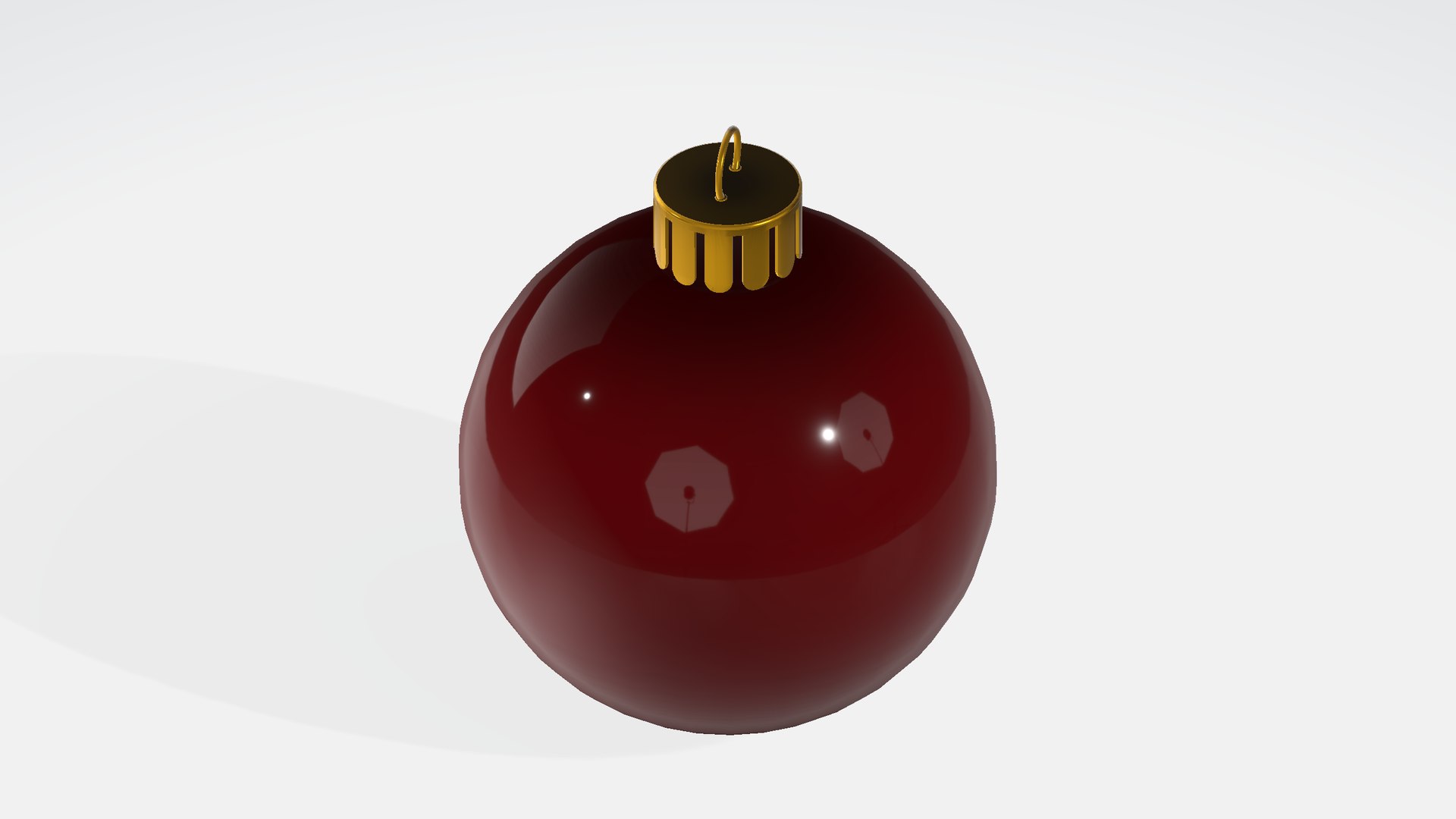 3D Model Red Ball Ornament - TurboSquid 2420399