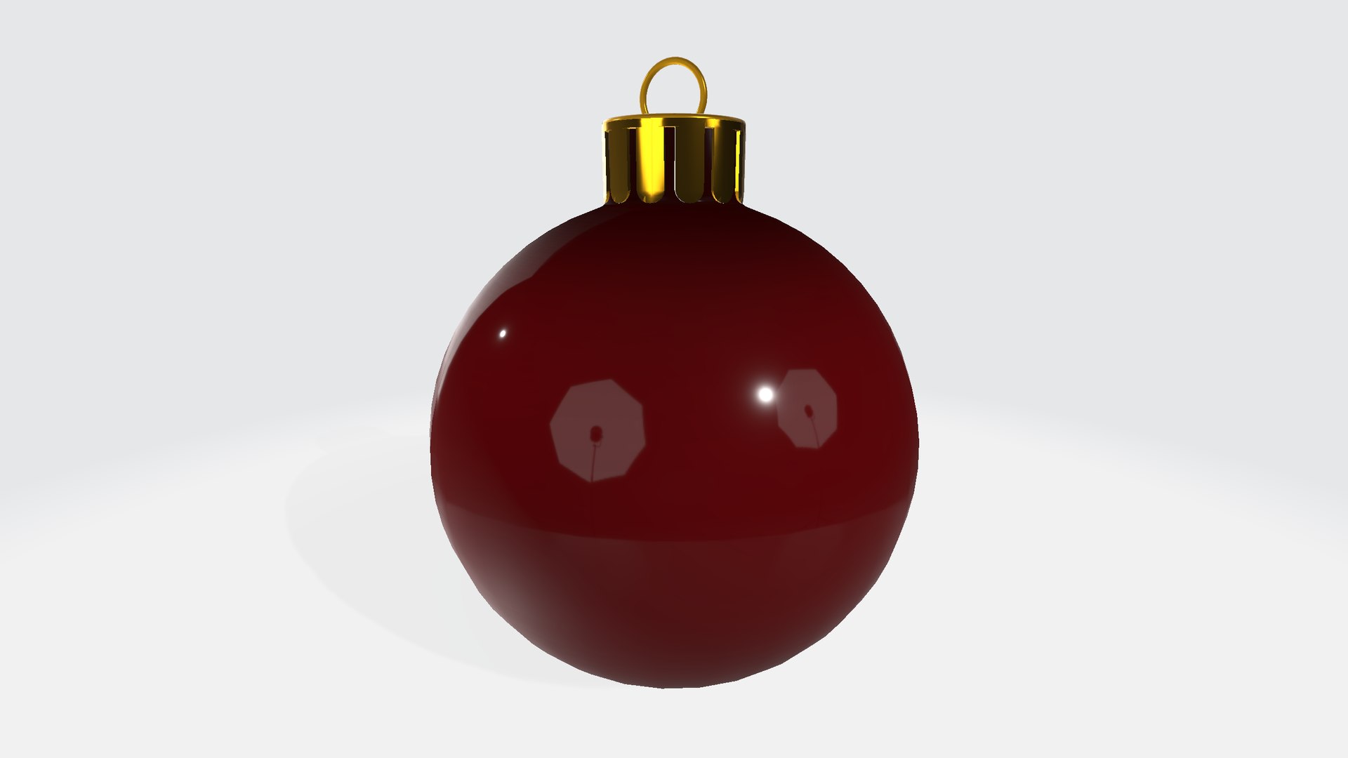 3D Model Red Ball Ornament - TurboSquid 2420399