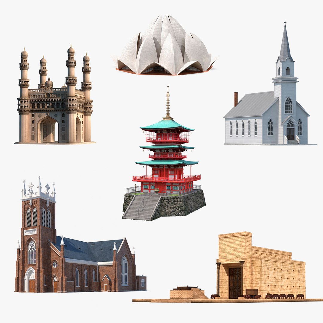 Religious Buildings Collection 4 3D model preview
