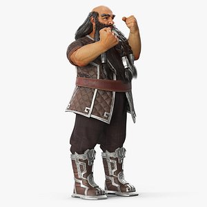 3D Game Dwarf Character Rigged for Maya model