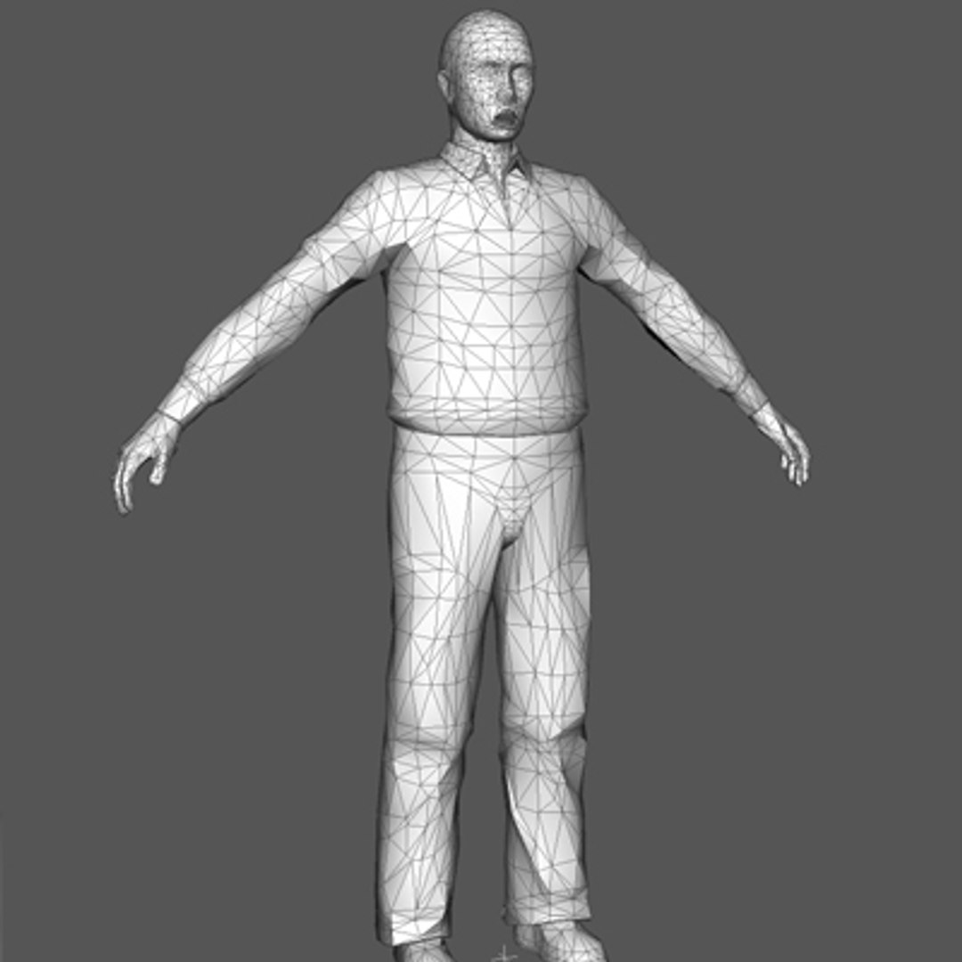 male zombie 3d model