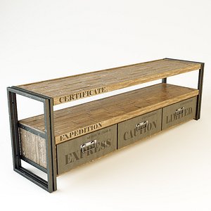 TV Stand made of solid teak