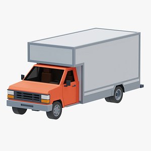 3D model Moving truck Low Poly