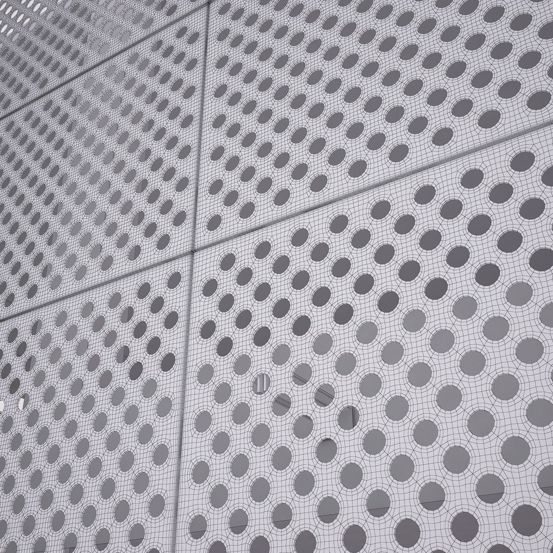 3D architectural perforated metal model https://p.turbosquid.com/ts-thumb/3m/7ADiu7/Gj40yu25/p3_04/jpg/1523446855/1920x1080/fit_q87/47f6f88a585f9447719fab73e51171743aa4fbbd/p3_04.jpg