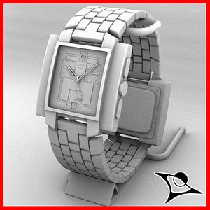 3d watch modelled model