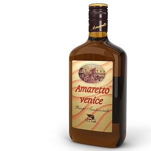 3d amaretto liqueur bottle model