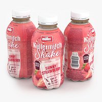 Dairy Bottle Mullermilch Shake Sunny Strawberry 330ml 2024