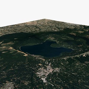 3D model Lake Vico Lazio Italy
