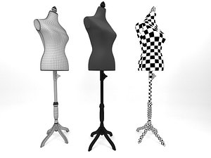 Female Adjustable Mannequin Torso With Wooden Stand