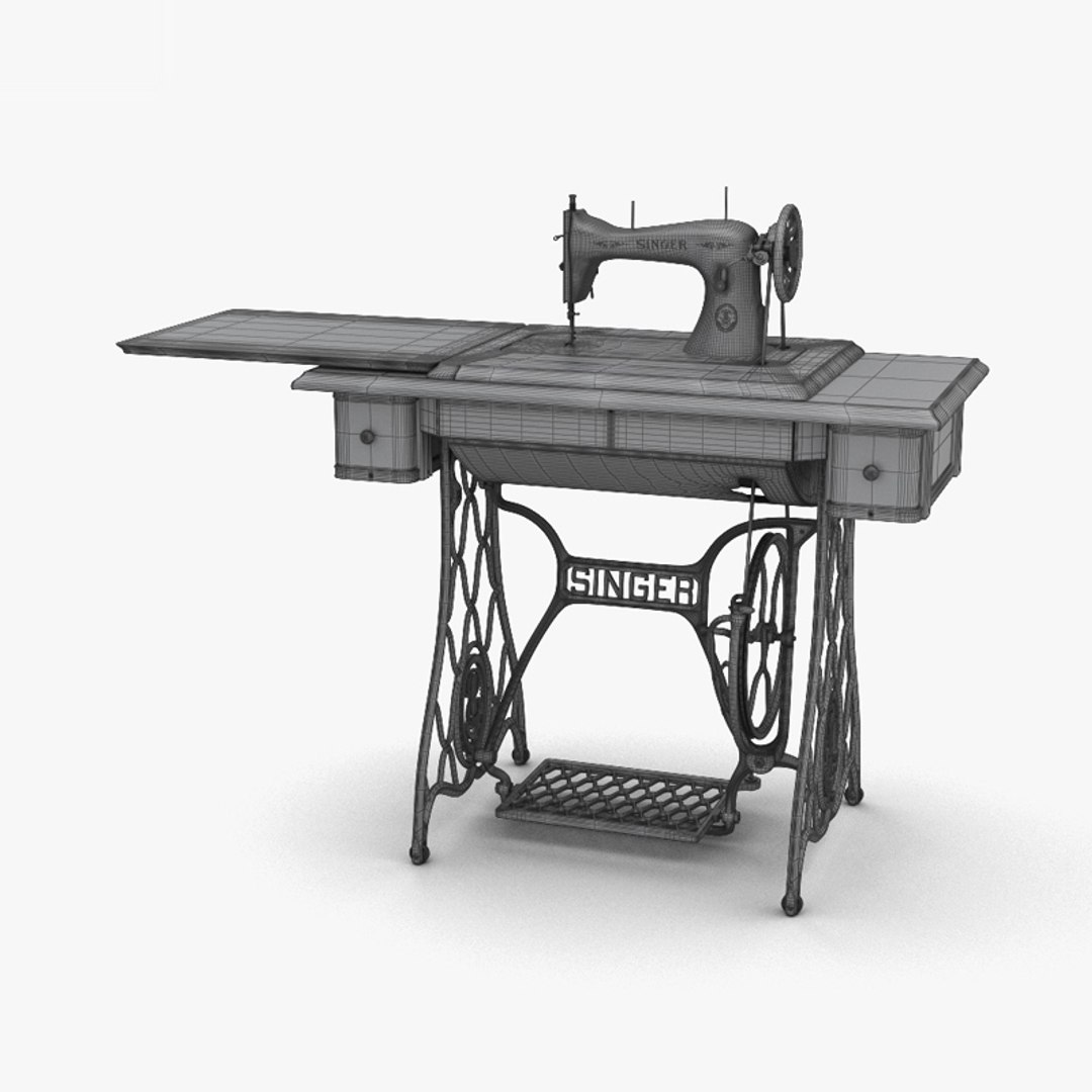 3D singer sewing machine model TurboSquid 1595675