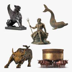 Bronze Sculptures Collection 3 3D
