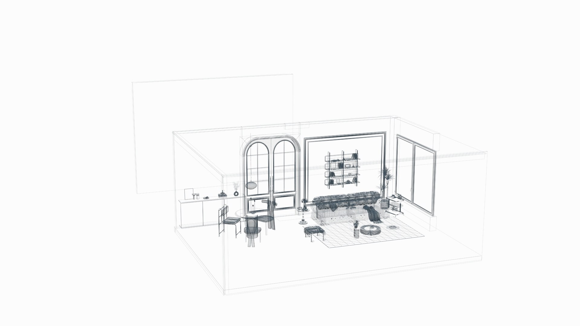 French Cream Living and Dining Room 3D model https://p.turbosquid.com/ts-thumb/3m/KxqLMA/6h/06wireframe/jpg/1791444373/1920x1080/fit_q87/8478a56d8cb8fb4af39055699a4c7d9cb364da7a/06wireframe.jpg