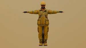 3D Firefighter 3D Model