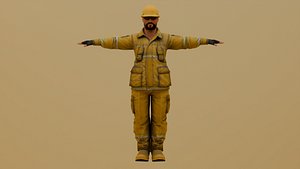 Firefighter 3D Model