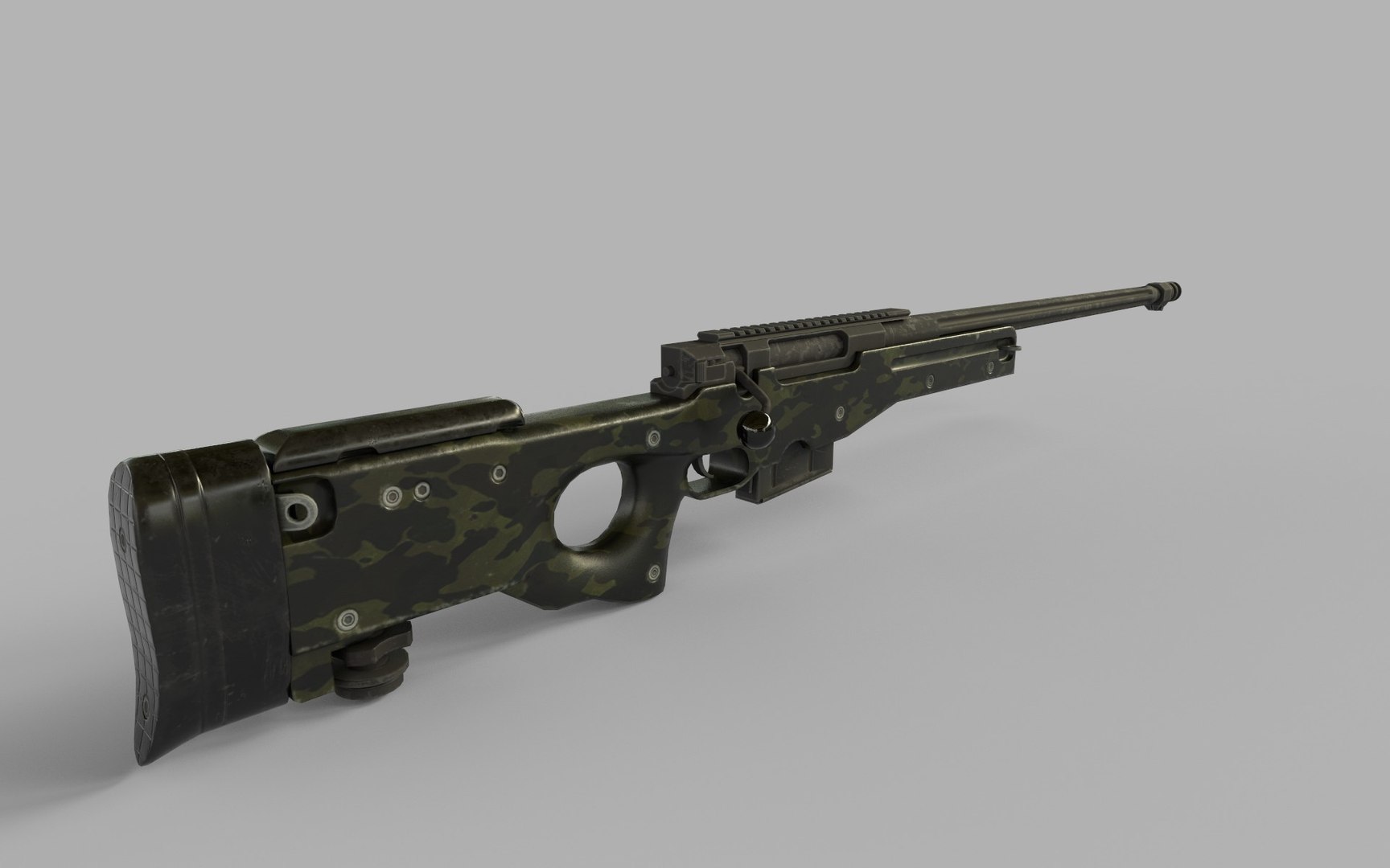 AWM Sniper Rifle Low-poly 3D model 3D model - TurboSquid 1830960