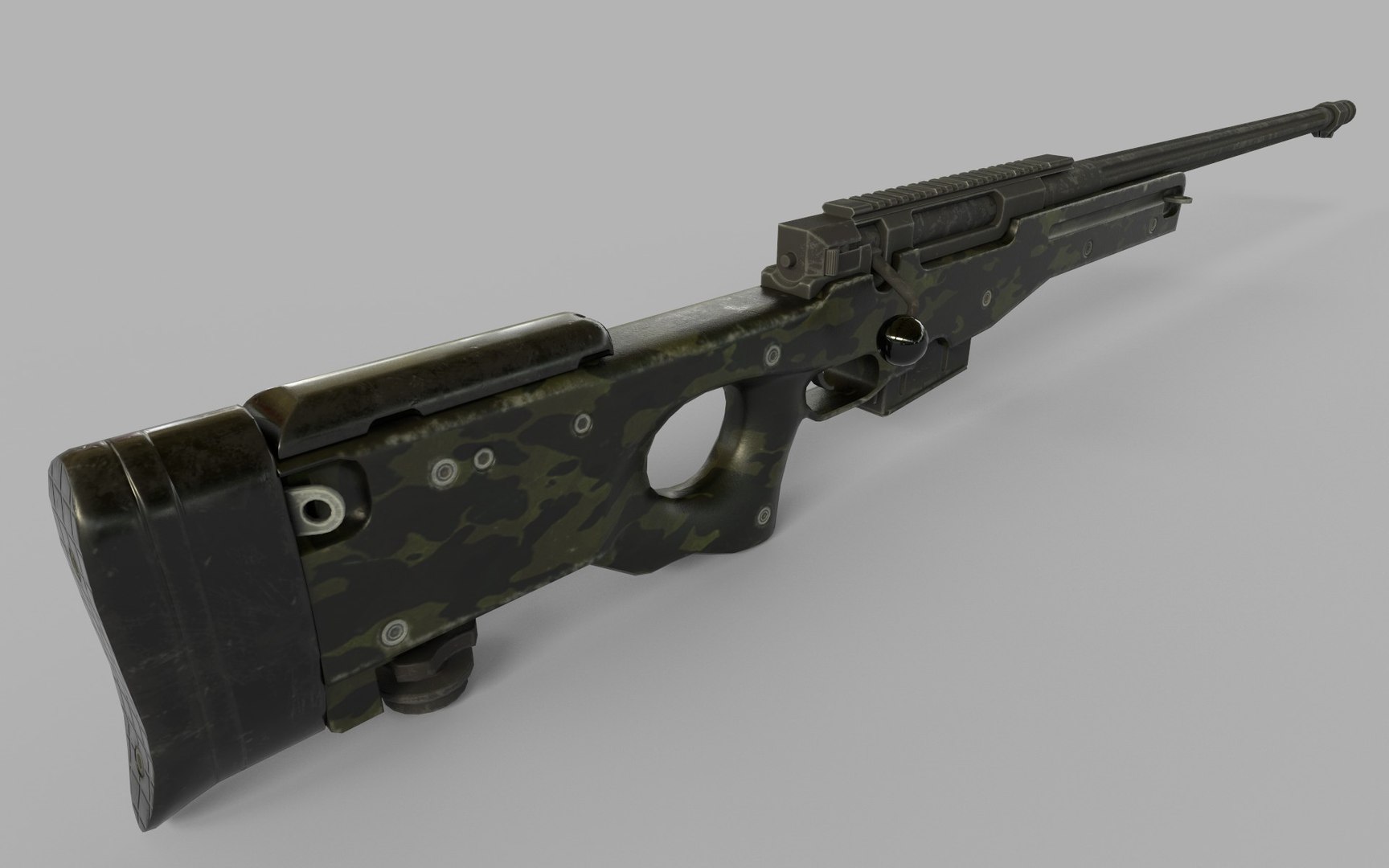 AWM Sniper Rifle Low-poly 3D model 3D model - TurboSquid 1830960