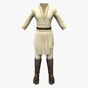 Male Jedi Full Outfit 3D model