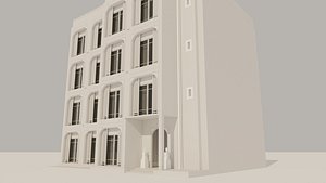 3D model Spanish Facade Architecture
