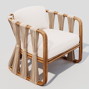 String attached lounge chair 3D model