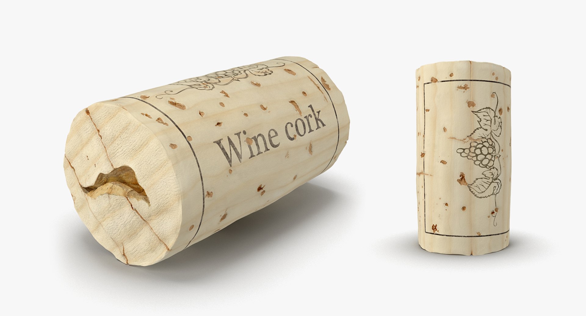 3D Wine Corks - TurboSquid 1207639