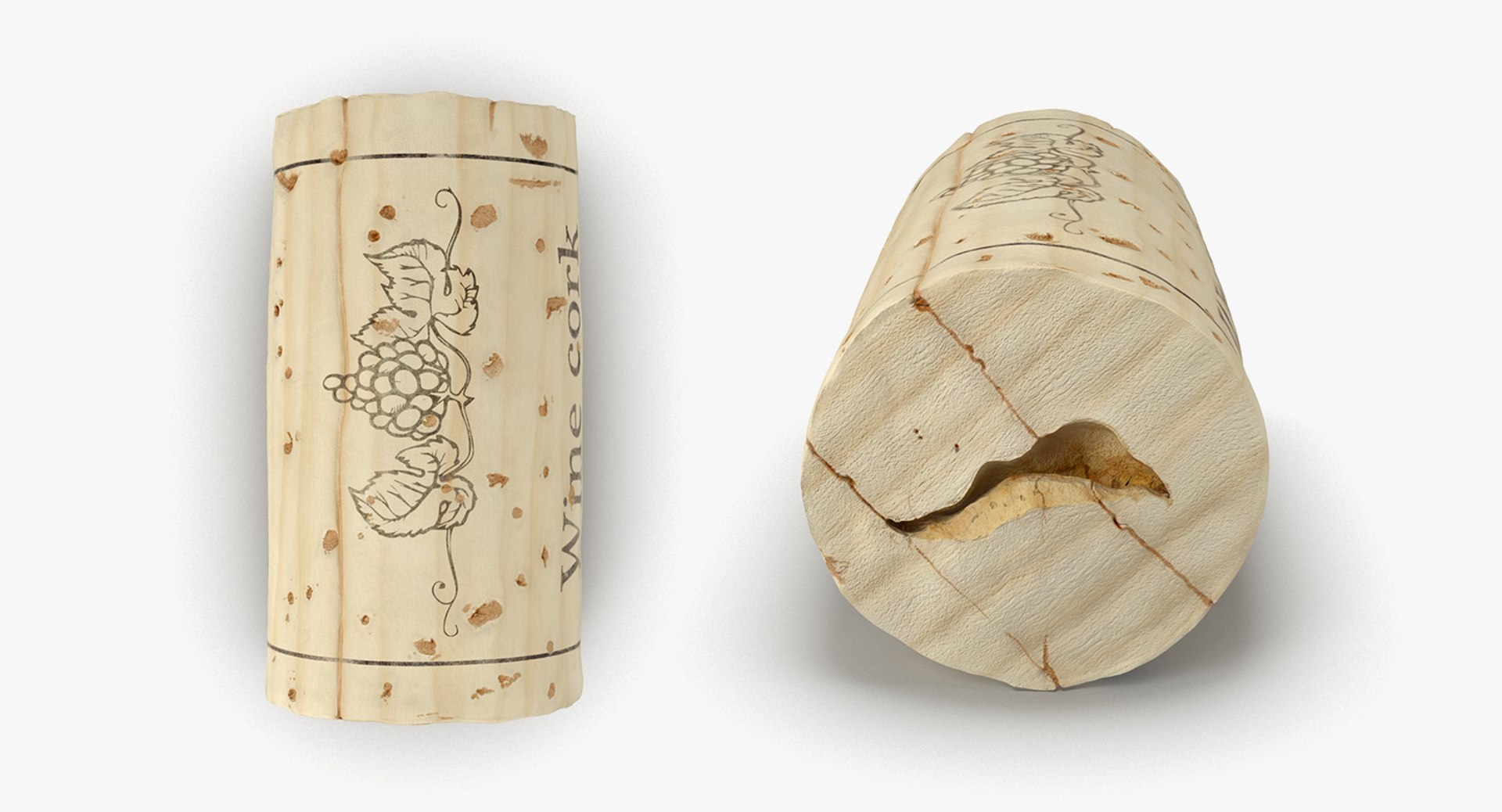 3D Wine Corks - TurboSquid 1207639