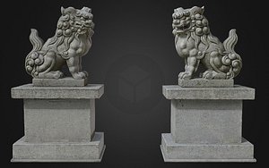 Two KomaInu #4 (Guardian Lions)