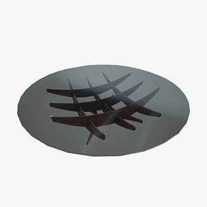3D Round Glass Table