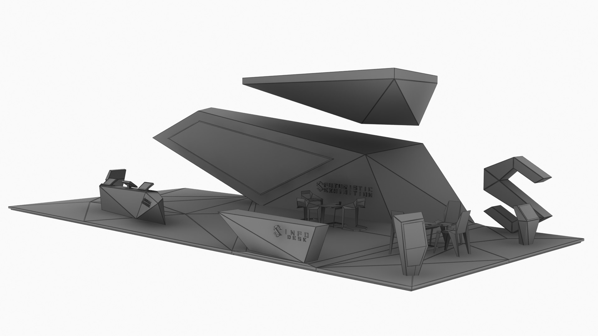3D model Futuristic Exhibition Stand Collection 8 https://p.turbosquid.com/ts-thumb/3m/dXx1Ia/jE/futuristicexhibitionstand1317/jpg/1653738186/1920x1080/fit_q87/6794123d3b75a02257a83c50ad2a0f216cf774a5/futuristicexhibitionstand1317.jpg