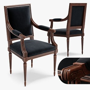 3D chair louis xvi model