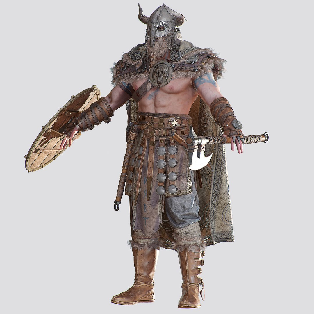 Viking character pbr rigged 3D model - TurboSquid 1193041