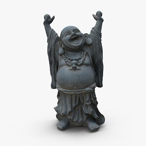laughing buddha statue 3d model